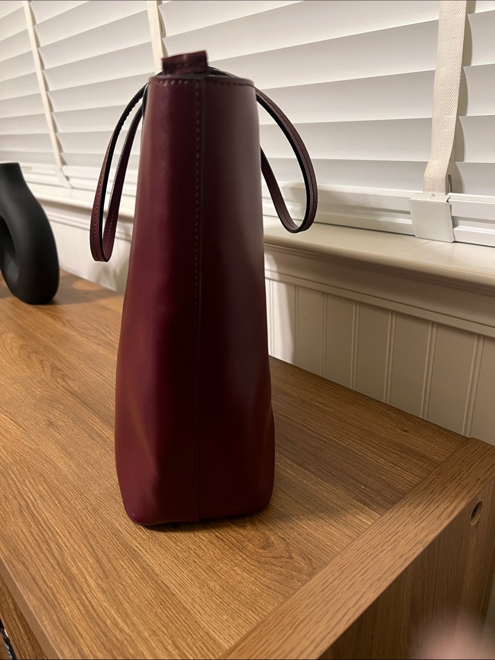 kate spade Wine Red Leather Tote Bag - Picture 5 of 16